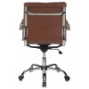Кресло руководителя Бюрократ Ch-993-Low коричневый эко.кожа низк.спин. крестов. металл хром
