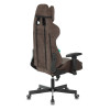 Кресло игровое Zombie VIKING KNIGHT Fabric темно-коричневый Light-10 с подголов. крестов. металл