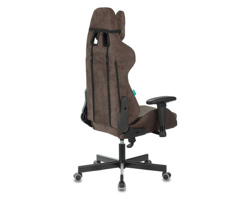 Кресло игровое Zombie VIKING KNIGHT Fabric темно-коричневый Light-10 с подголов. крестов. металл Кресло игровое Zombie VIKING KNIGHT Fabric темно-коричневый Light-10 с подголов. крестов. металл