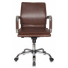 Кресло руководителя Бюрократ Ch-993-Low коричневый эко.кожа низк.спин. крестов. металл хром