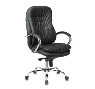 Кресло руководителя Бюрократ T-9950 черный кожа крестов. металл хром Кресло руководителя Бюрократ T-9950 черный кожа крестов. металл хром