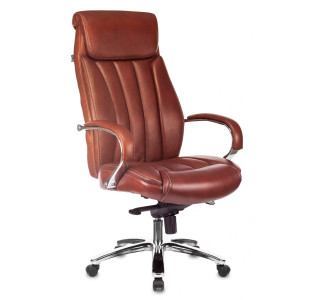 Кресло руководителя Бюрократ T-9922SL светло-коричневый Leather Eichel кожа крестов. металл хром Кресло руководителя Бюрократ T-9922SL светло-коричневый Leather Eichel кожа крестов. металл хром