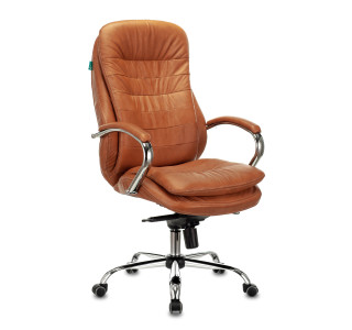 Кресло руководителя Бюрократ T-9950 рыжий Leather Ontano кожа крестов. металл хром Кресло руководителя Бюрократ T-9950 рыжий Leather Ontano кожа крестов. металл хром