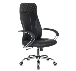 Кресло руководителя Бюрократ CH-608SL/ECO черный эко.кожа крестов. металл хром Кресло руководителя Бюрократ CH-608SL/ECO черный эко.кожа крестов. металл хром