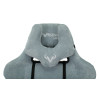 Кресло игровое Zombie VIKING KNIGHT Fabric серо-голубой Light-28 с подголов. крестов. металл