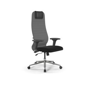 Кресло ErgoLife  Sit 8 B1-10D - UMF(X1) /Uh02/Wh00/D02P(M09.B23.G18.W01) (Св.серый-Черный)