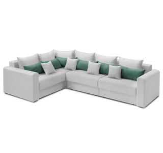 Мягкий угол «Мэдисон» long левый ПБ (Белый)