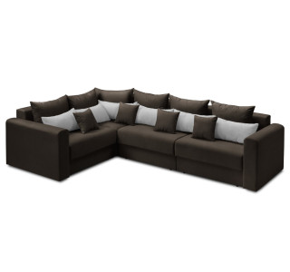 Мягкий угол «Мэдисон» long левый ПБ (Коричневый)