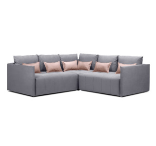 Мягкий угол «Чилетти» long (Светло-серый)