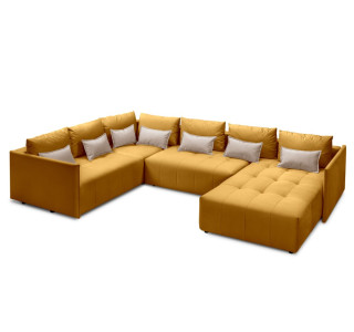 Мягкий угол «Чилетти» П-образный (Горчичный)