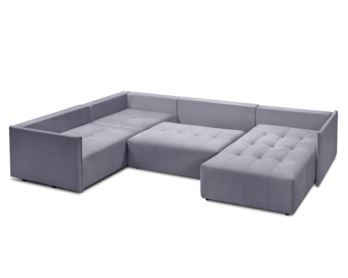 Мягкий угол «Чилетти» П-образный (Светло-серый)