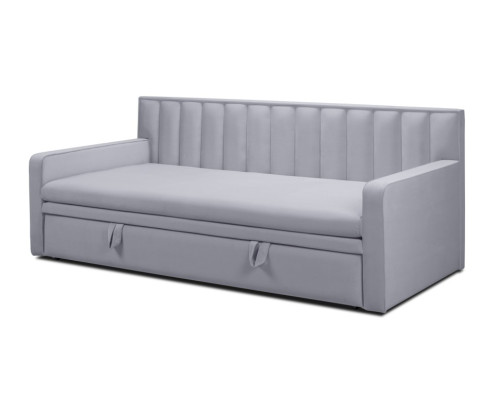 Кровать «Манхэттен» 900×2000 с механизмом дельфин (Светло-серый)