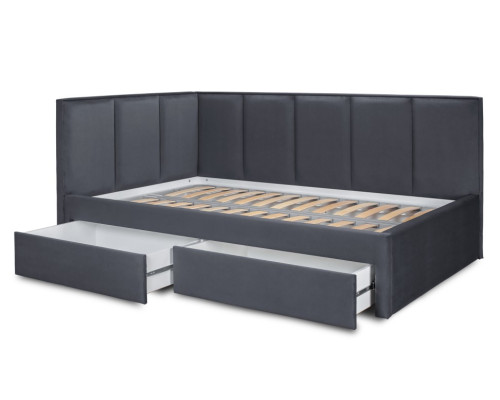 Кровать «Лайф» с ящиками (Серый)