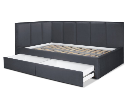 Кровать «Лайф» с ящиками (Серый)