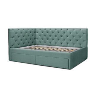 Кровать «Оливия» с ящиками (Аквамариновый)