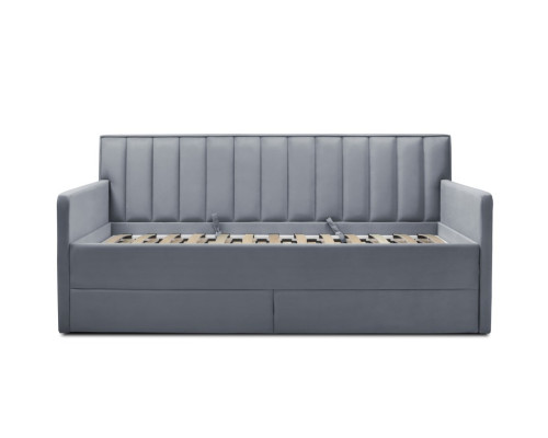 Кровать «Порше» 900×2000 с двумя боковинами (Светло-серый)