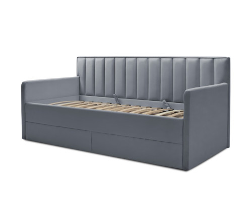 Кровать «Порше» 900×2000 с двумя боковинами (Светло-серый)