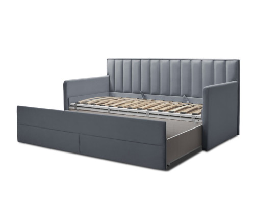 Кровать «Порше» 900×2000 с двумя боковинами (Светло-серый)