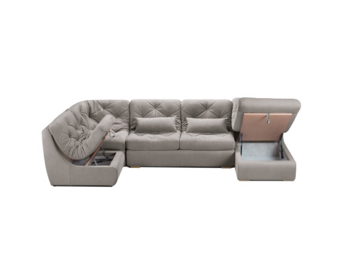 Мягкий угол «Борнео» П-образный (Серый)