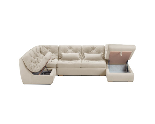 Мягкий угол «Борнео» П-образный (Кремовый)