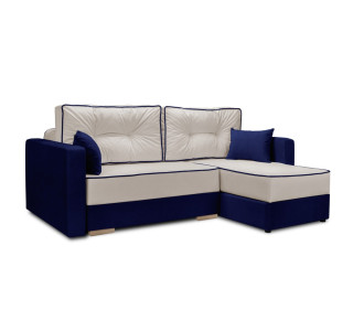 Мягкий угол «Перс» (Бежевый/Синий)