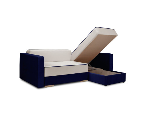 Мягкий угол «Перс» (Бежевый/Синий)