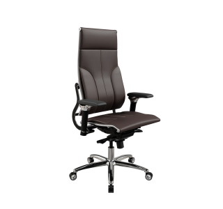 Кресло МЕТТА Move L1-10D - Infinity /Kc06/Nc06/D06P(M06.B34.G04.W04) (Темно-коричневый)