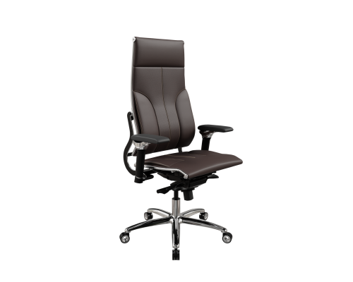 Кресло МЕТТА Move L1-10D - Infinity /Kc06/Nc06/D06P(M06.B34.G04.W04) (Темно-коричневый)