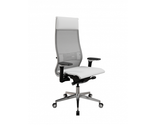 Кресло Samurai L1-64D - YM93+Infinity /Kc15/Nc200/D15P(M26.B32.G25.W04) (Св.серый-Белый)