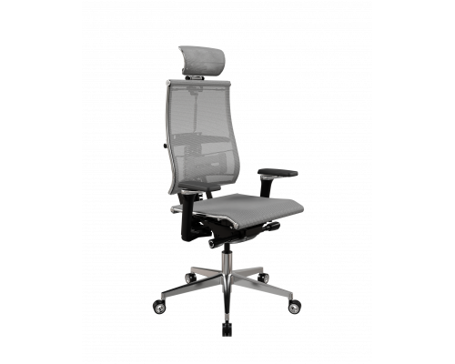 Кресло Y 4DF B2-5D - YM93 /Kc00/Nc00/D15P/H13mM-3D(M26.B32.G25.W04) (Св.серый-Белый)