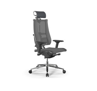 Кресло МЕТТА Y 4DT B2-14D - YM93+Infinity /Kc09/Nc09/D04P/H2cL-3D(M26.B32.G25.W03) (Серый-Тем.Серый)