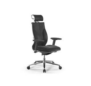 Кресло МЕТТА Samurai M3-11D - Infinity /Kc06/Wm06/D03P/H2cL-3D(M26.B32.G25.W03) (Черный (Черный (бежевая строчка)))