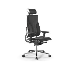Кресло МЕТТА Move B2-10D - Infinity /Kc06/Nc06/D04P/H2cL-3D(M26.B32.G25.W03) (Черный (Черный (бежевая строчка)))