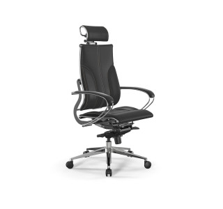 Кресло МЕТТА Move B2-10K - Infinity /Kc06/Nc06/K2cL/H2cL-3D(M06.B32.G11.W03) (Черный (Черный (бежевая строчка)))