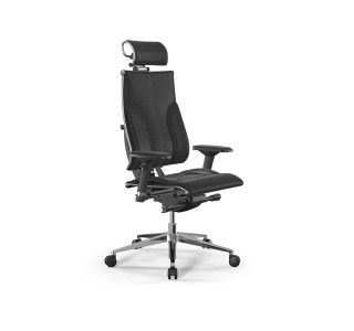 Кресло МЕТТА Y 4DT B2-10D - Infinity /Kc06/Nc06/D04P/H2cL-3D(M26.B32.G25.W03) (Черный (Черный (бежевая строчка)))
