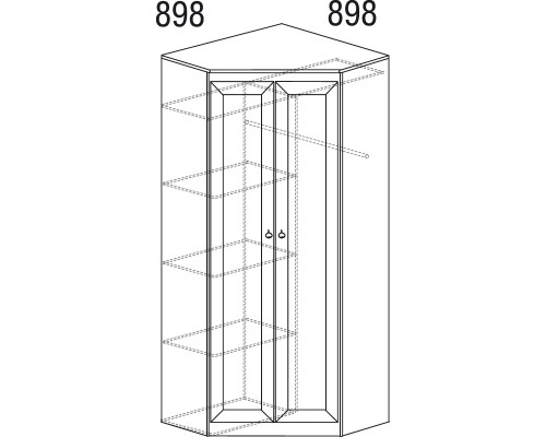 Шкаф «Инна» угловой №606 (денвер темный)