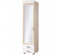 Шкаф «Йорк» 1-х дверный с зеркалом и 2 ящиками № 03.10 (ясень анкор)