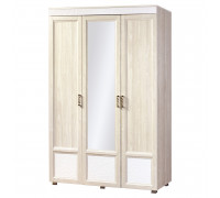 Шкаф «Йорк» 3-х дверный с глянцевыми вставками № 01.4 (ясень анкор)